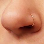 New Arrival Surgical Steel 0.8mm Cartilage Piercing Stud Thin Small Nose Ring
