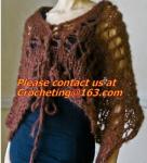 Women Crocheted Poncho,Purple Scarf,Wool Knitted Sweater Green Free Knitting