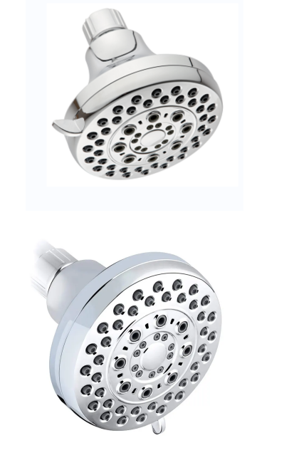 Chrome Finished Multi-Function Shower Head For High Pressure Water Saving In Bathroom