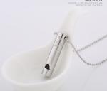 Safety Whistle Necklace, Whistle Pendant Necklace in Silver color, Bead Chain