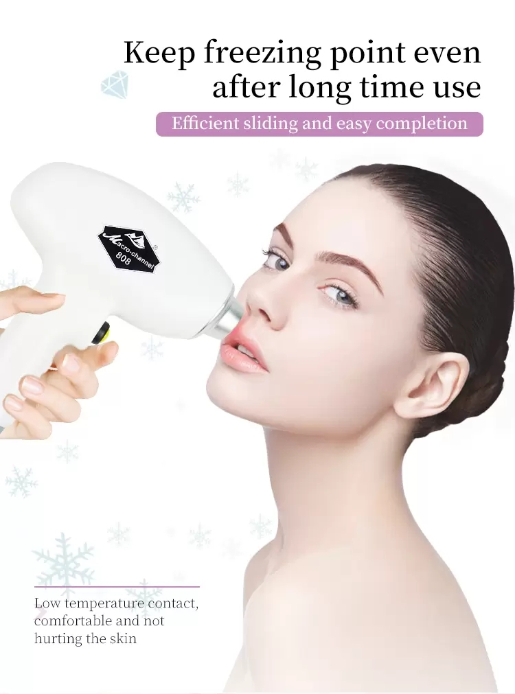 Portable Painless 808nm Diode Laser Hair Machine And Skin Rejuvenation Device