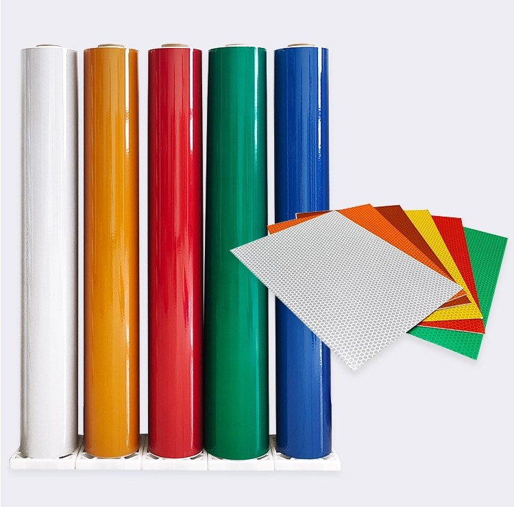 High Reflective Prismatic Reflective Sheeting Vinyl Film For Roadway Safety Signs
