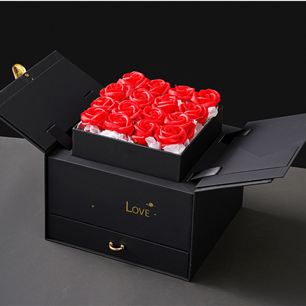 end Custom Round Jewelry Gift Box with Double Doors and Varnishing Printing Handling