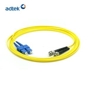 China SC - ST Duplex Fiber Patch Cord PVC Yellow 3M Fiber Cable OEM / ODM on sale