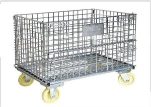 Wholesale 1200Kgs Metal Mesh Container , L1000mm Wire Container Storage Cages from china suppliers