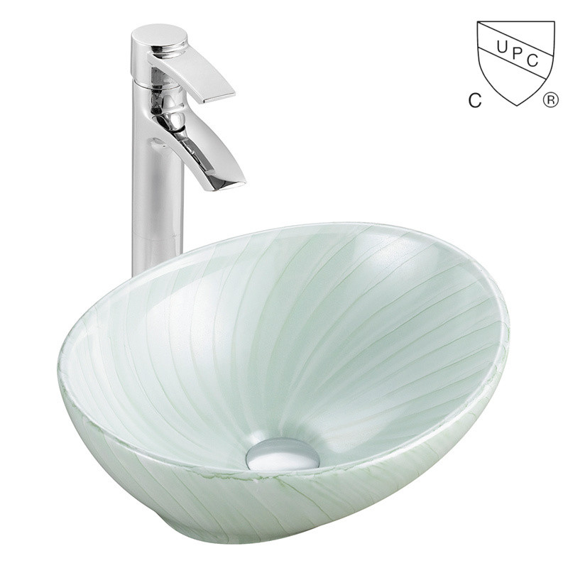 Sleek And Elegant Oval Ceramic Art Bathroom Sink Counter Top Wash Basin