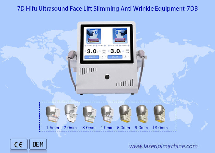 Dual Handles 7D Hifu 2 in 1 Eyes Lifting Skin Anti Aging 7D Slimming Machine