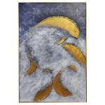 Oil Painting Medium and 6 Color Print Method Used for Hand Painted Goldfish Gold