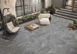 Black Full Body Porcelain Tile / Body Concave Kitchen Floor Porcelain Tile
