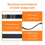 5pk1235 Multi Wedge Belt Motor Drive Belt For CUMMINS FOTON AUMAN Truck