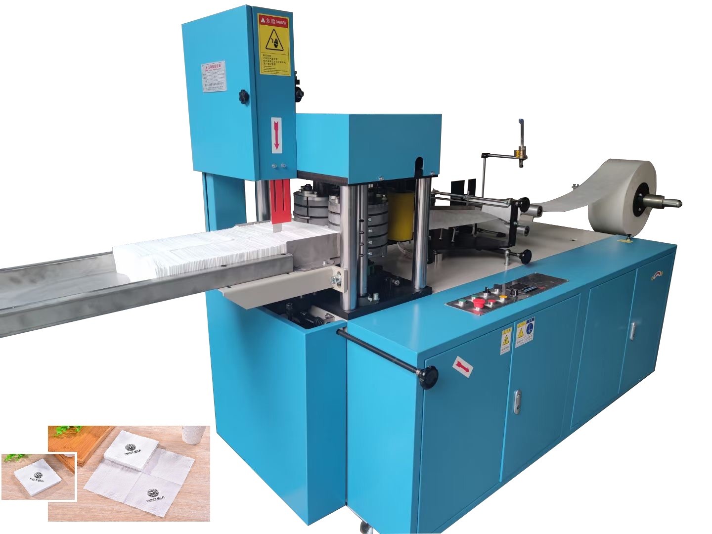 Non Woven Handkerchief Tissue Paper Napkin Machine Double Embossing