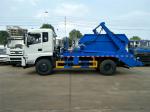 Municipal Rubbish Collection Truck , 10 Tons Dongfeng Swing Arm Garbage Disposal