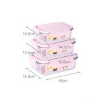 680ml Snap Locking Airtight Glass Meal Prep Container