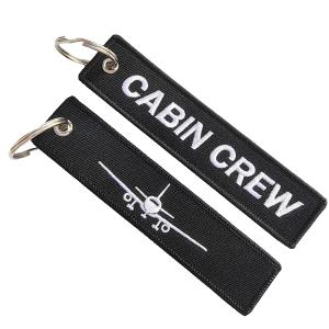 Wholesale Cabin Crew White Keychain Fashion Trinket Aviation Gift Accessories Airplane Embroidery Keychain Flett Crewe Keychains from china suppliers