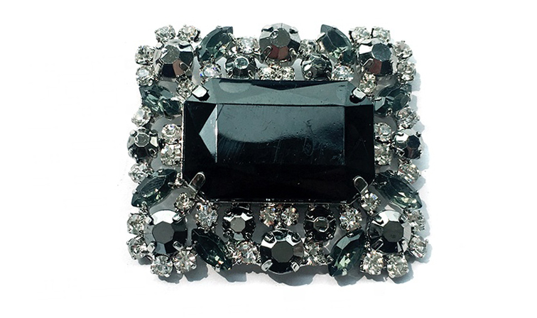Luxury Europe Style Crystal Shoe Buckles 5.5cm*4.8cm With Super Durability