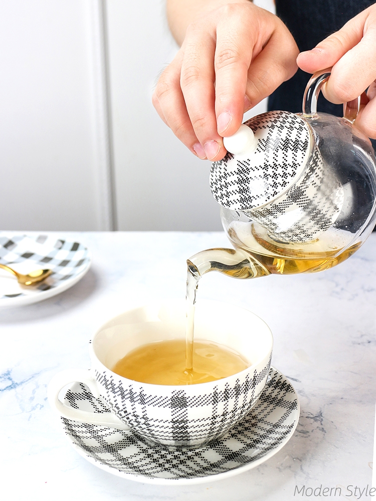 Convenient One Person Porcelain Tea Infuser Mug With Glass And Stackable Teapot