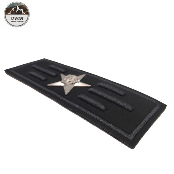 Non Toxic Materials Single Custom Patches , Custom Shoulder Patches Rectangle Shape