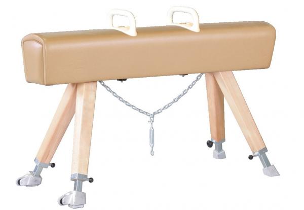 Gymnastics Training Sports Pommel Horse With Robust Special Padding Coated In Real Leather