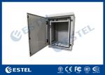 11U Small Pole Mount Cabinet Fan Cooling IP55 Weatherproof Outdoor Steel Box