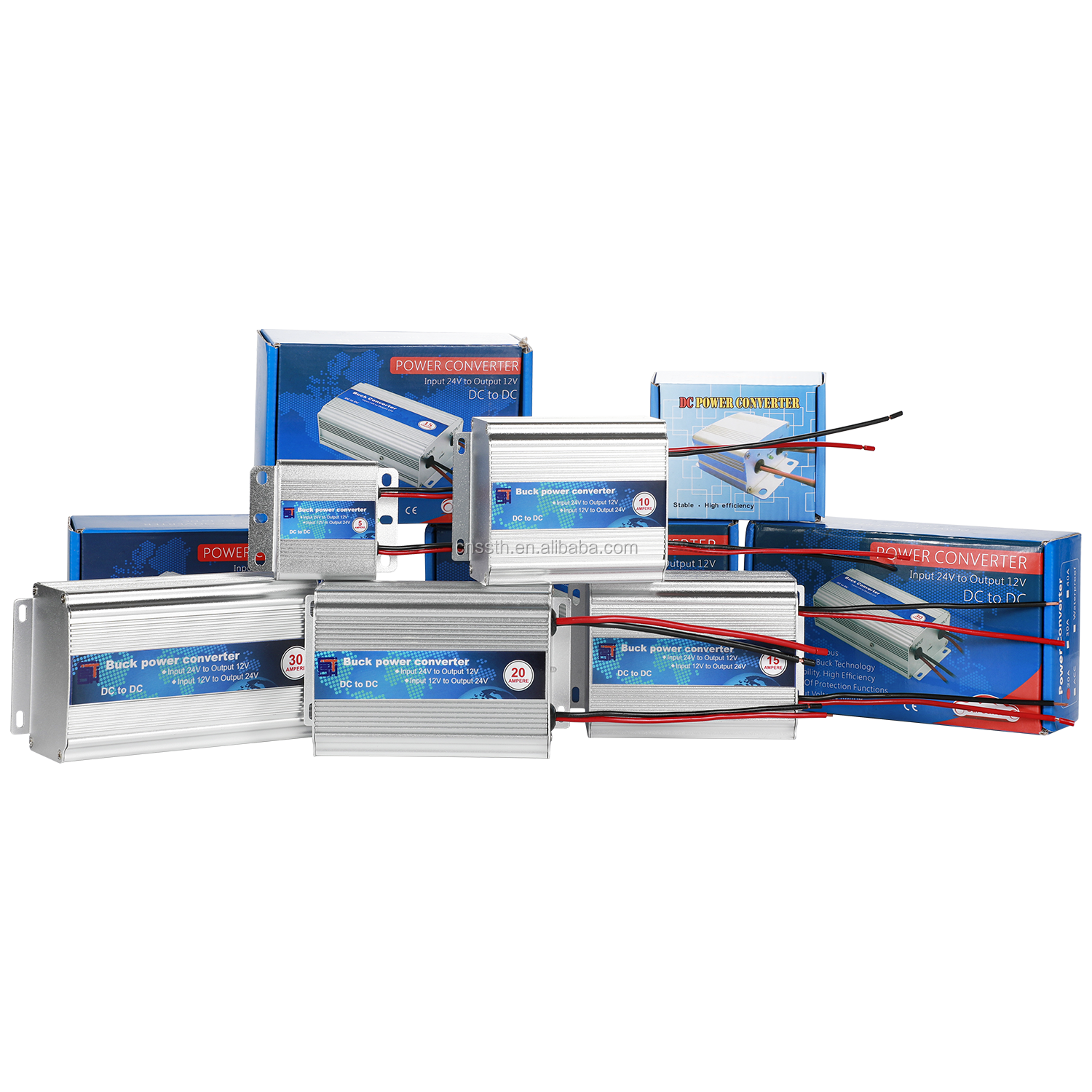 Network SDK 24V To 12V DC/DC Converter 5A 10A 15A 20A 30A Output