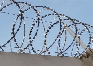 Wholesale BTO -22 450mm Galvanized Concertina Razor Barbed Wire Razor Blade Fencing from china suppliers