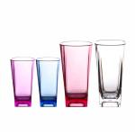 Beer Cocktail Square Plastic Tumbler Glasses 8oz 12oz Food Grade