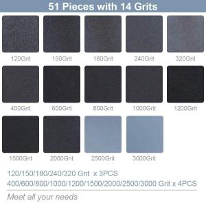 Wholesale 51 Pack 9*3.6 Inch P120 - P10000 Silicon Carbide Sandpaper For Wood Furniture from china suppliers