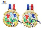 Imitation Gold Plating 65×4MM Football Stock Medals