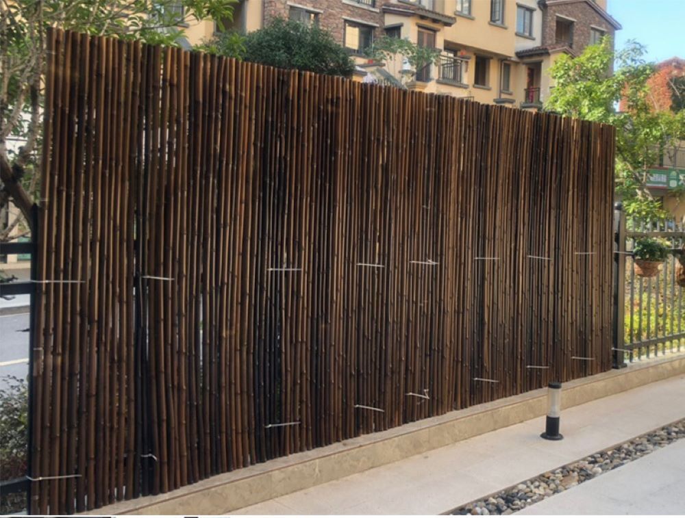 Natural Bamboo Material Painted Bamboo Fence Panels Rolled Bamboo Fence Privacy Garden Border