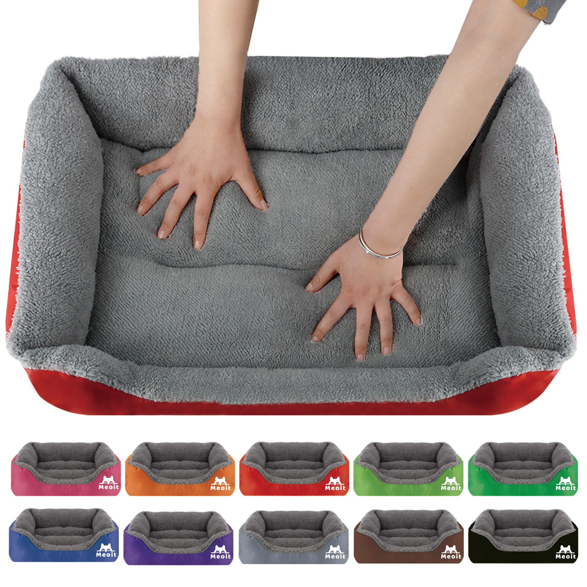 Amazon Top Seller Plush Dual Use Double Luxury Dog Bed Sofas Cama Para Perros Calming Dog Bed