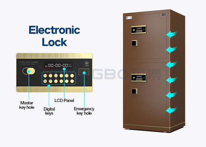 120kg Patented Bolts Dual Alarm Safe Box Electronic Lock YB/N7-150D