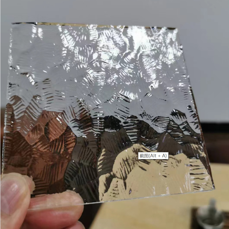 Tempered Grade Clear Figured Glass Customized Building With CE