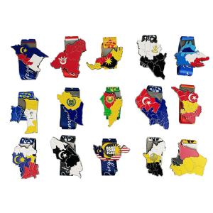 Wholesale Custom Map Zinc Alloy Soft Enamel Medals Meticulously Crafted from china suppliers
