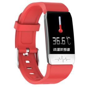 Wholesale T1 Smartwatch ECG Square Shape 1.14&quot; OLED Health Fitness Wearable Body Temperature Smart Watch from china suppliers