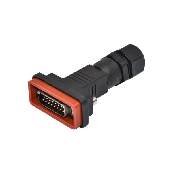 IP68 Industrial Ethernet Connector D-SUB 15 Pins Male Assembly Waterproof IP67