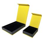 OEM ODM Magnetic Closure Jewelry Box Bright Yellow Magnetic Ring Box
