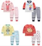 New Arrived wholesale Animal patterns long sleeve kids clothing set