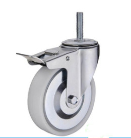 Locking 6 inch Stem nylon trolley castors