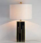 Fabric Lampshade Household Modern Table Lamp Black Gold E26 E27 Rustproof