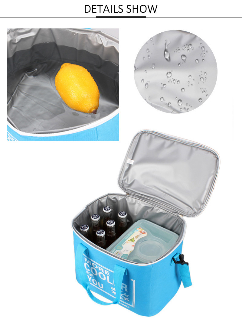 L33cm Multipocket Oxford Insulated Lunch Cooler Bags