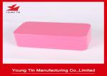 Pink Plain Color Printed Empty Metal Cosmetic Packaging Tins 0.23 MM Tinplate