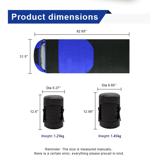 Rectangular Down Camping Sleeping Bags Lightweight Warmest Sleeping Bag