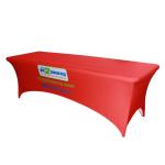Advertising Trade Show Tablecloths Fit Stretch Style 141 * 565 Cm Printing Size