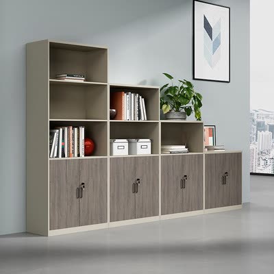 Wooden File Cabinet for Leisure Facilities and Open Storage Shelf in Office Building