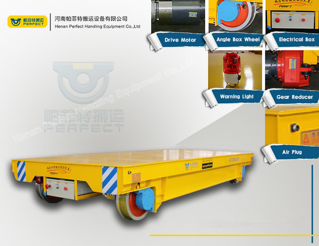 Electric Heavy load battery motorized industrial material trackless transfer cart with Wireless Control