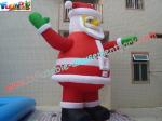 Nylon Inflatable Christmas Decorations Santa For Gift , 4 Meter