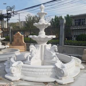 Wholesale Marble Water Fountain Hand Carved Stone Horse Sculpture Fountains for Sale from china suppliers