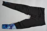 Dye Sublimated Custom High Waisted Sports Leggings , Womens Black Running