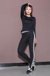 CPG Global Women Pure Black Polyester Sexy Slim Fit Long Sleeves Round Collar