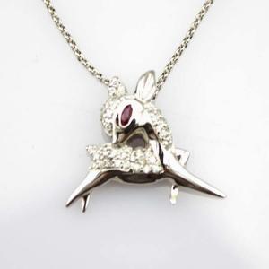 Wholesale 925 Sterling Silver Deer Pendant with Cubic Zirconia(P03) from china suppliers